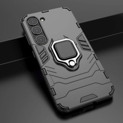15. Ring Armor case for Samsung Galaxy S23 armored cover magnetic holder ring black