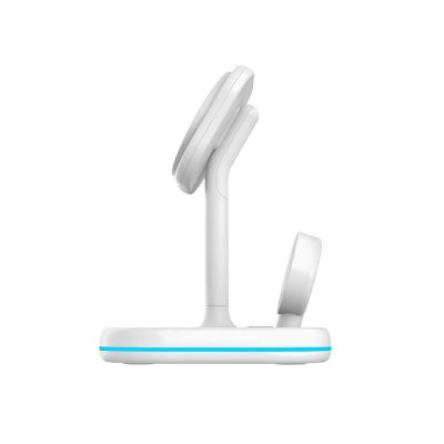 4. Tech-Protect QI15W-A27 3-in-1 inductive charger with MagSafe stand for smartphone / Apple Watch / AirPods - white