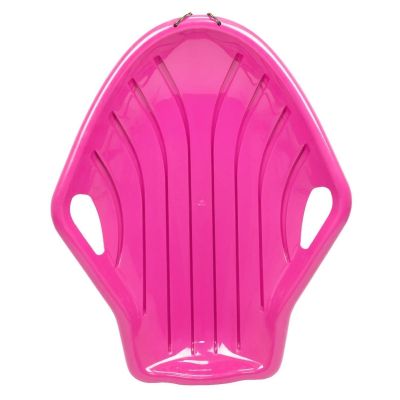 10. SHELL PINK PLASTIC SNOW SLED R.M