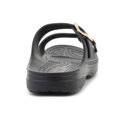5. CROCS SATURDAY METALLIC BUCKLE SANDAL IN BLACK 213316-001