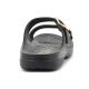 5. CROCS SATURDAY METALLIC BUCKLE SANDAL IN BLACK 213316-001