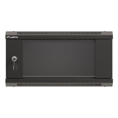 3. Wall-mounted rack installation cabinet 19" 4U 540x350 black glass door LANBERG (flat pack)