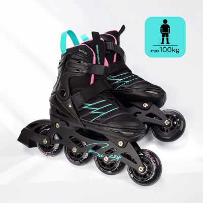 15. Meteor Roller Skates L 38-43 Buzzy Black/Pink/Mint