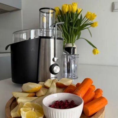 5. MPM MSO-18M 1000W juicer with steel mesh filter