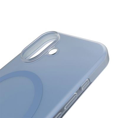 8. Puro Daylight Magsafe Compatible Silicone Case for iPhone 17 - Translucent Blue