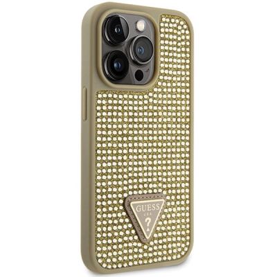 4. Guess GUHCP14LHDGTPD iPhone 14 Pro 6.1" gold/gold hardcase Rhinestone Triangle
