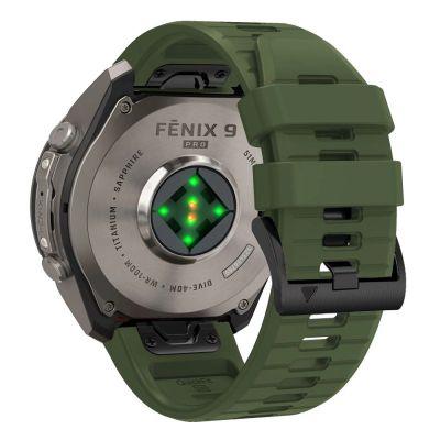 2. Tech-Protect Silicone Strap for Garmin Fenix 5 / 6 / 6 Pro / 7 / 8 / 8 Pro / E / 9 / 9 Pro (47 mm) – Green