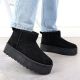 13. Women's black suede snow boots Potocki 16322