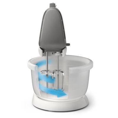 14. Philips Viva Collection HR3745/00 mixer Stand mixer 450W Gray, White