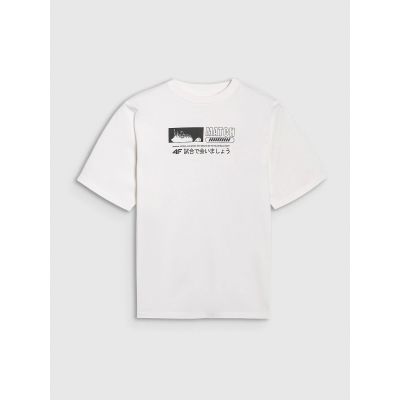 6. Boy's oversize T-shirt with print 4F 4FJRAW25TTSHM3065-10S