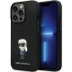 Karl Lagerfeld KLHCP14XSMHKNPK case for iPhone 14 Pro Max 6.7" - black Silicone Ikonik Metal Pin