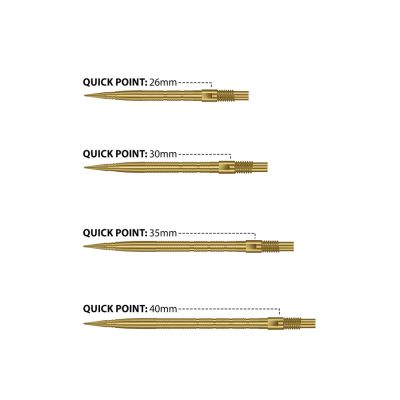 2. Harrows QUICK POINT sharp steel tips - MICRO RIGDE gold