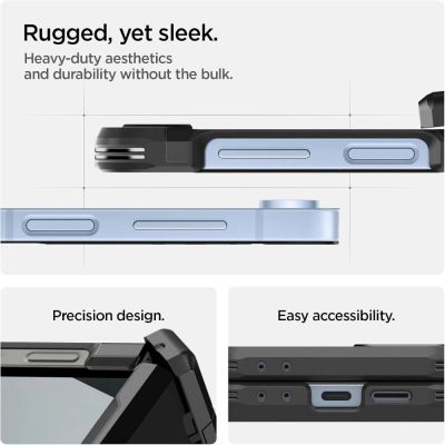 5. Spigen Tough Armor Pro Mag MagSafe Case for Samsung Galaxy Z Flip 6 / 7 FE - Black