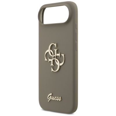 6. Guess Silicone Big 4G Script Case for iPhone Air - Brown