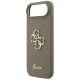 6. Guess Silicone Big 4G Script Case for iPhone Air - Brown
