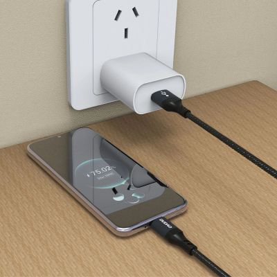 4. Dudao L3ST USB-A - USB-C 5A Cable 1.2m Braided - Black