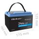 5. Qoltec LiFePO4 Lithium Iron Phosphate Battery | 12.8V | 24Ah | 307.2Wh | BMS
