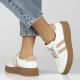 7. Women's leather suede platform shoes, white Filippo DP6776