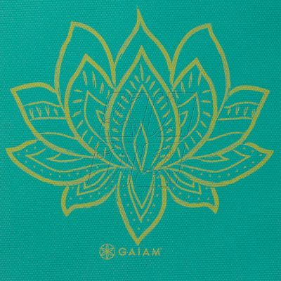 13. Double-sided Yoga Mat GAIAM Turquoise Lotus 6 MM 62344