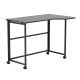 13. MACLEAN FOLDING DESK WITH WHEELS MACLEAN FOLDING DESK TABLE, BLACK, MOBILE, 100X65CM, MAX. 50KG, ANGLED, L-SHAPED, MC