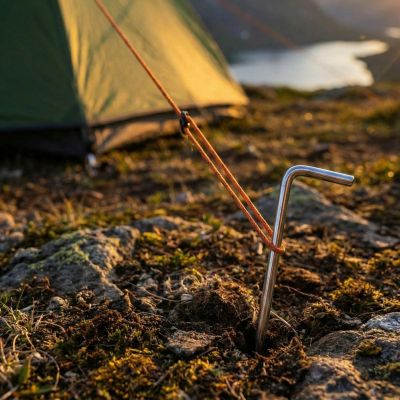 8. TENT PEGS 18CM SET 6 PCS METAL ENERO CAMP