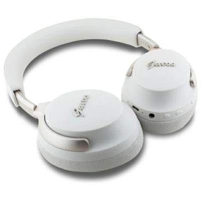4. Guess Bluetooth ANC Headphones GUBHC22PSFCSME Beige/Beige Metal Script Logo