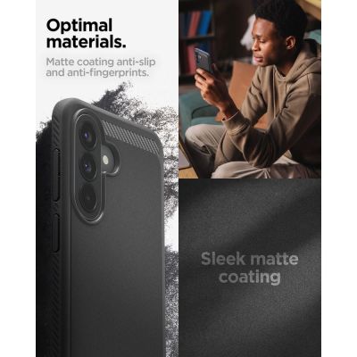 15. Spigen Rugged Armor Case for Samsung Galaxy A57 5G - Black