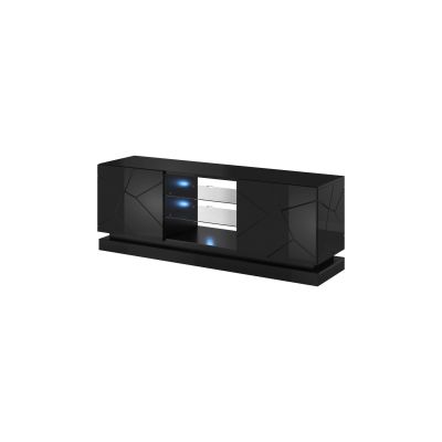 4. TV cabinet QIU 160 MDF gloss black/gloss black