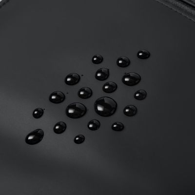 19. Rivacase Eden City Backpack Black Polyester, Waxed Leather (Pull Up)