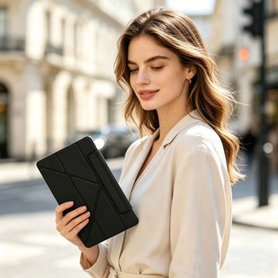 6. Tech-Protect SC Pen Origami Case for iPad 10.9" 2022 / 2025 - Black