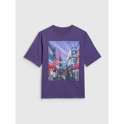 7. Boy's oversize T-shirt with print 4F 4FJRAW25TTSHM3061-51S