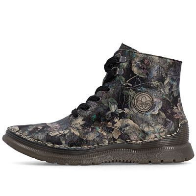 3. Women's insulated ankle boots with floral pattern Rieker 53632-90