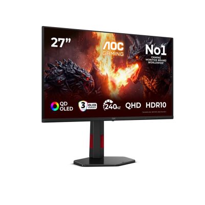 62. AOC G4 Q27G4ZDR Computer Monitor 67.3 cm (26.5") 2560 x 1440 px Quad HD QD-OLED Black, Red