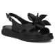 Women's leather wedge sandals, black, Filippo DS6965