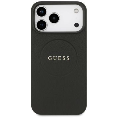 3. Guess Grained Ring MagSafe case for iPhone 17 Pro Max - black