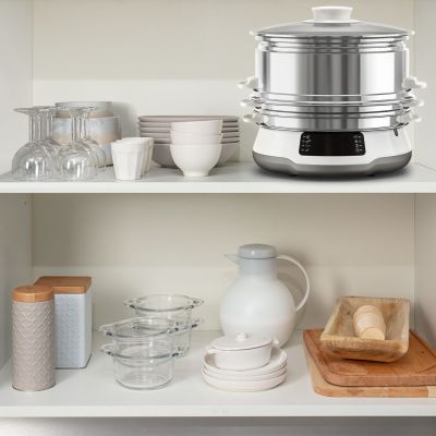 5. Tefal Convenient Series Deluxe VC502D 3-Basket Steamer, 900W Stainless Steel, White