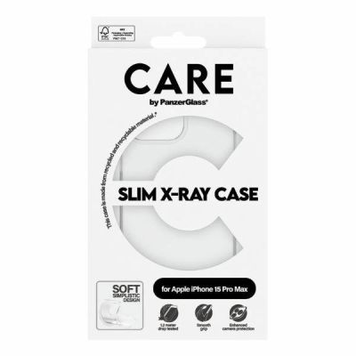 4. CARE by PanzerGlass Slim X-Ray Case for iPhone 15 Pro Max - Clear