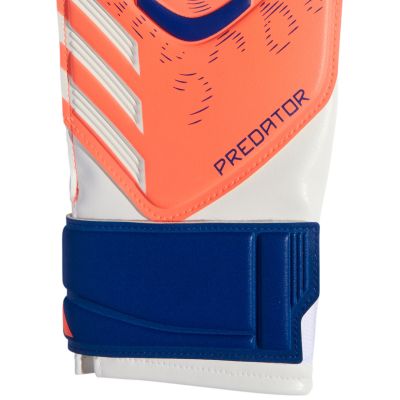3. adidas Predator Glove Training Kids Goalkeeper Gloves White and Orange JN5361