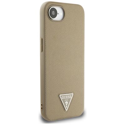 4. Guess Grained Triangle MagSafe case for iPhone 16e - brown