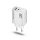 3. ESPERANZA 20W USB-C PD 20W / USB-A QC 3.0 18W MAINS CHARGER, WHITE EZC105W