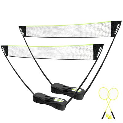 3. VIRTUFIT 2-IN-1 PORTABLE BADMINTON AND TENNIS SET - INCLUDES CASE AND RACKETS