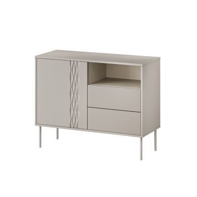 Chest of drawers 1D2S TRESSE 100x40x75 cashmere matt