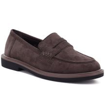 Women's suede lords shoes brown Vinceza 62335