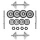 34. Dumbbells in a case CHROME HMS 2x10kg STC20