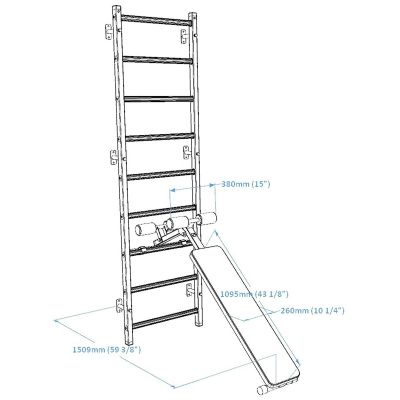 8. ROTATING EXERCISE BENCH WITH KNEE ROLLERS AND SEAT BENCHK B1W