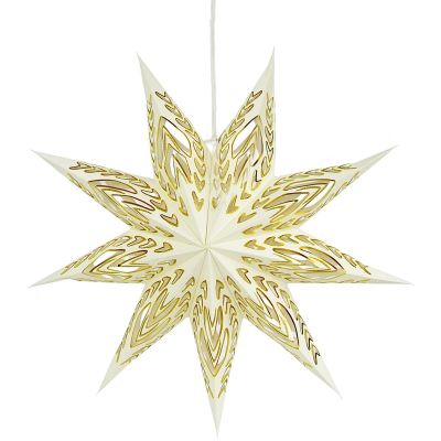 2. DECORATIVE HANGING PAPER STAR FSC 18x60CM ECURE 9 ARMS MICA