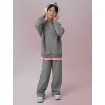 Girls' wide-leg sweatpants 4F 4FJRSS26TTROF1726-25M