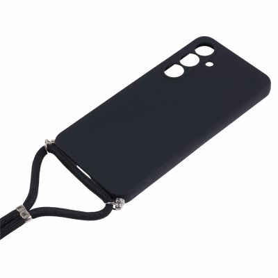 3. Samsung Galaxy A17 5G / A17 4G Case with Fiber Lining and Crossbody Strap - Black