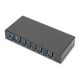 Industrial Hub 7-port USB 3.0 SuperSpeed active metal construction DIN rail