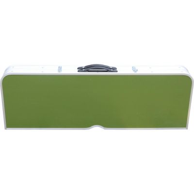 6. FOLDABLE CAMPING TABLE 90x60x70CM AND 2 BENCHES 87x23x39CM GREEN